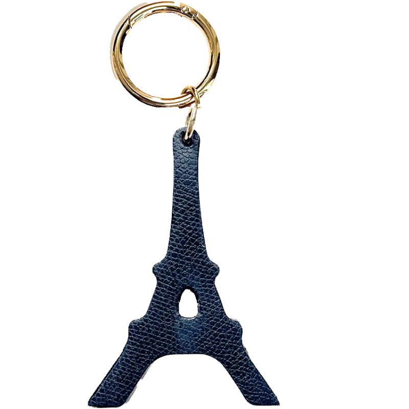 bijou de sac tour eiffel cuir upcyclé grainé marine maud fourier paris