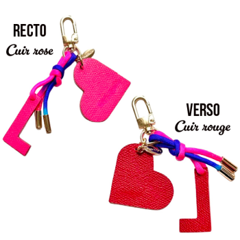 Bijou de sac lettre personnalisée, pièce unique, Made in France cuir upcyclé