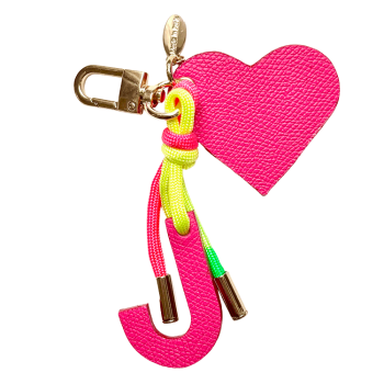 Initial leather bag charm...