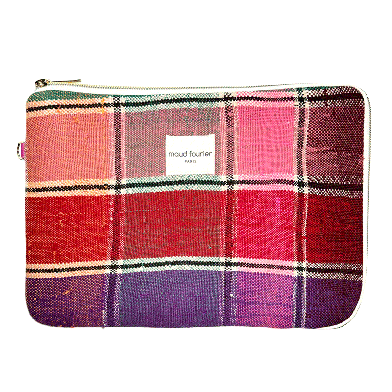 13'' laptop sleeve recycled fabric maud fourier paris