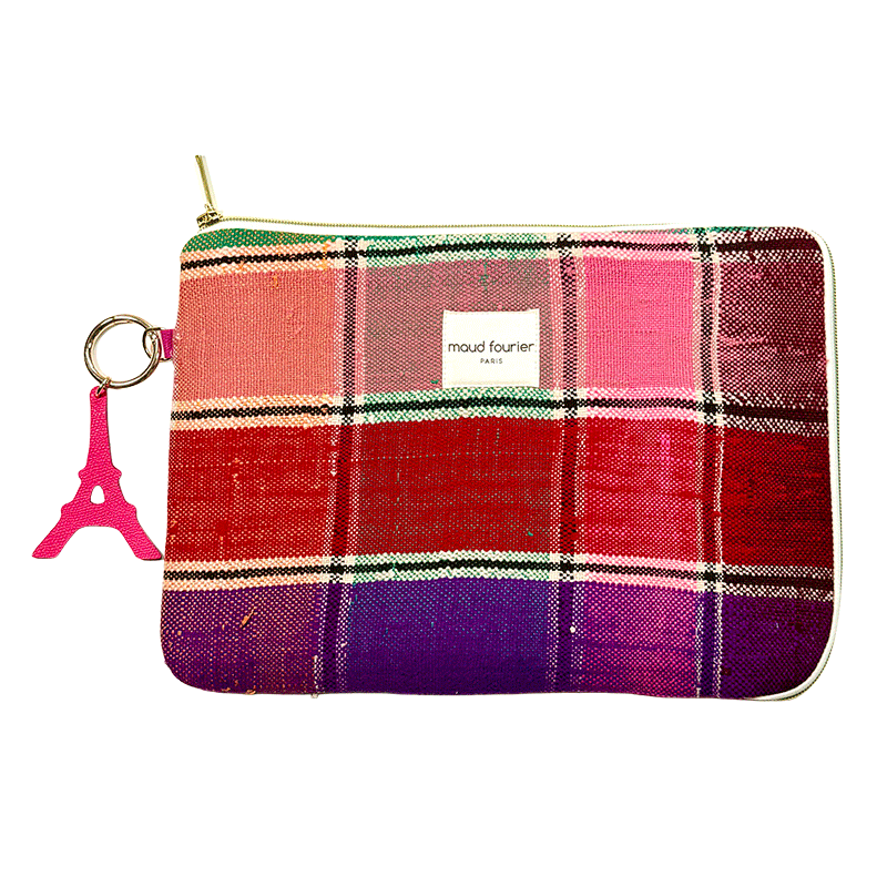 13'' laptop sleeve recycled fabric maud fourier paris