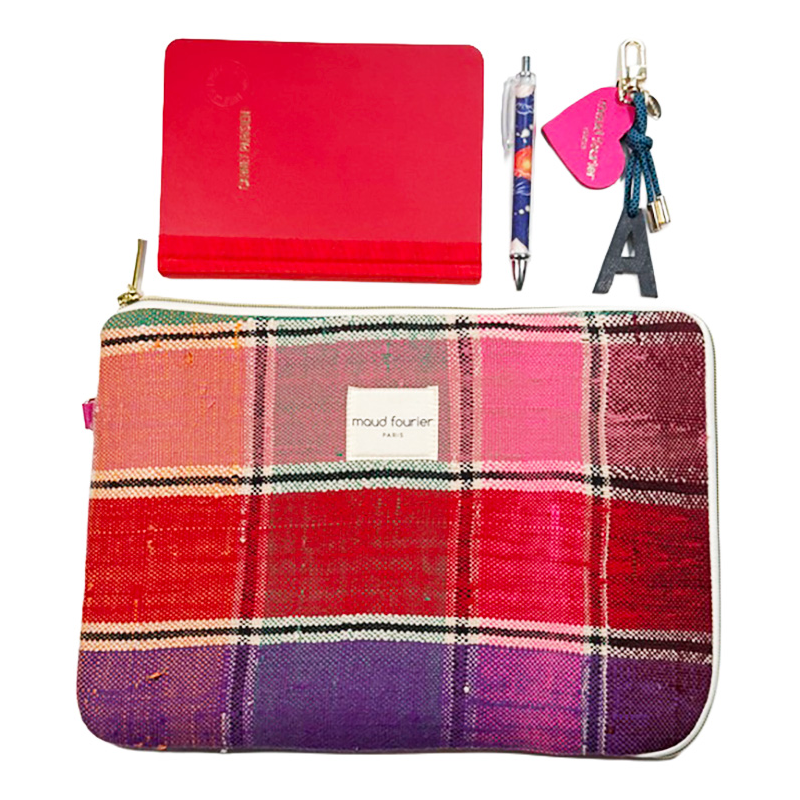 13'' laptop sleeve recycled fabric maud fourier paris