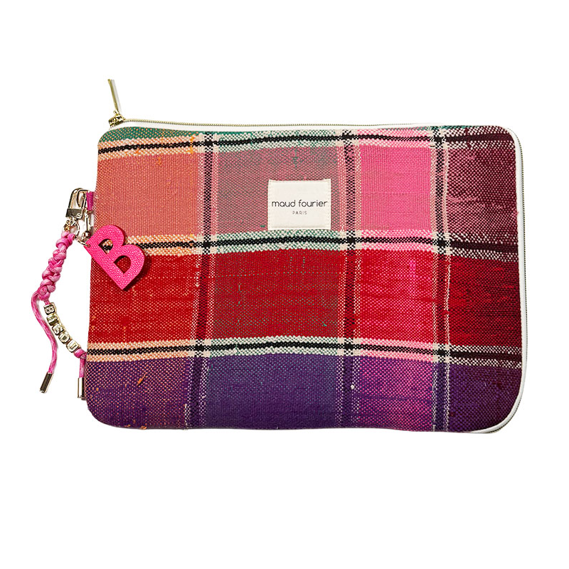 13'' laptop sleeve recycled fabric maud fourier paris