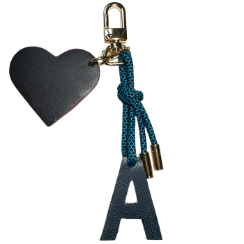 porte clé lettre personnalisée, pièce unique, Made in France cuir upcyclé