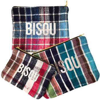 Trousse multicolore bisou dans un sac, accessoire de voyage unique