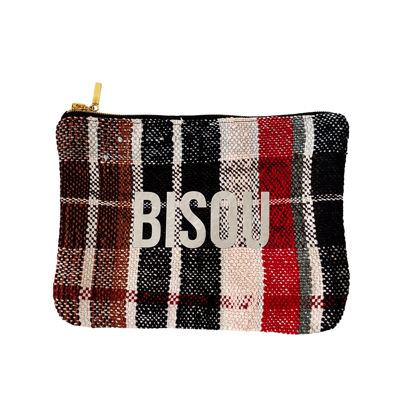 multicolore Make up pouch handmade in france