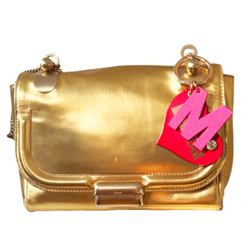 Leather Bag Charm – Letter...