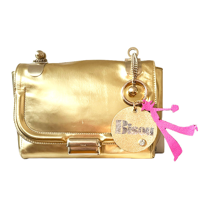 bijou de sac paris mon amour cuir doré finition premium