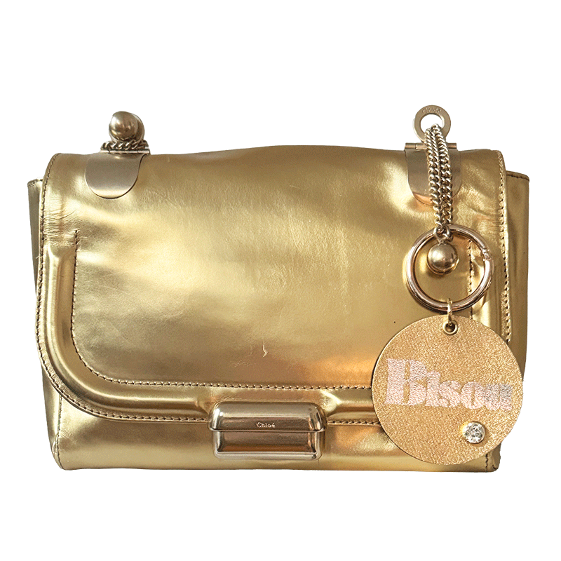 porte clé paris mon amour cuir doré finition premium