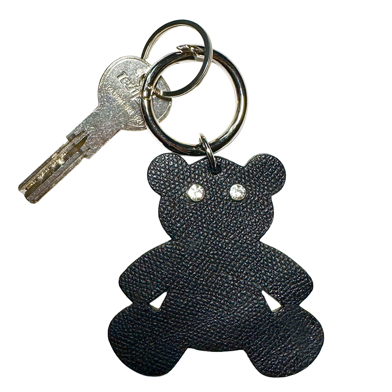 Double-sided leather Bear Crystal Eyes – hand-finished edge