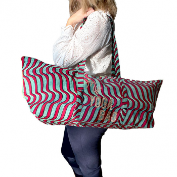 personalized yoga bag wax cotton  maud fourier paris