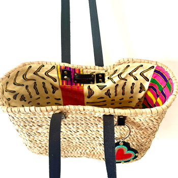 wax cotton lining handcrafted paris basket