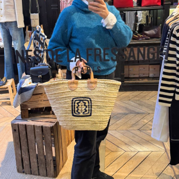 Straw Basket for Ines de la Fressange hand carried