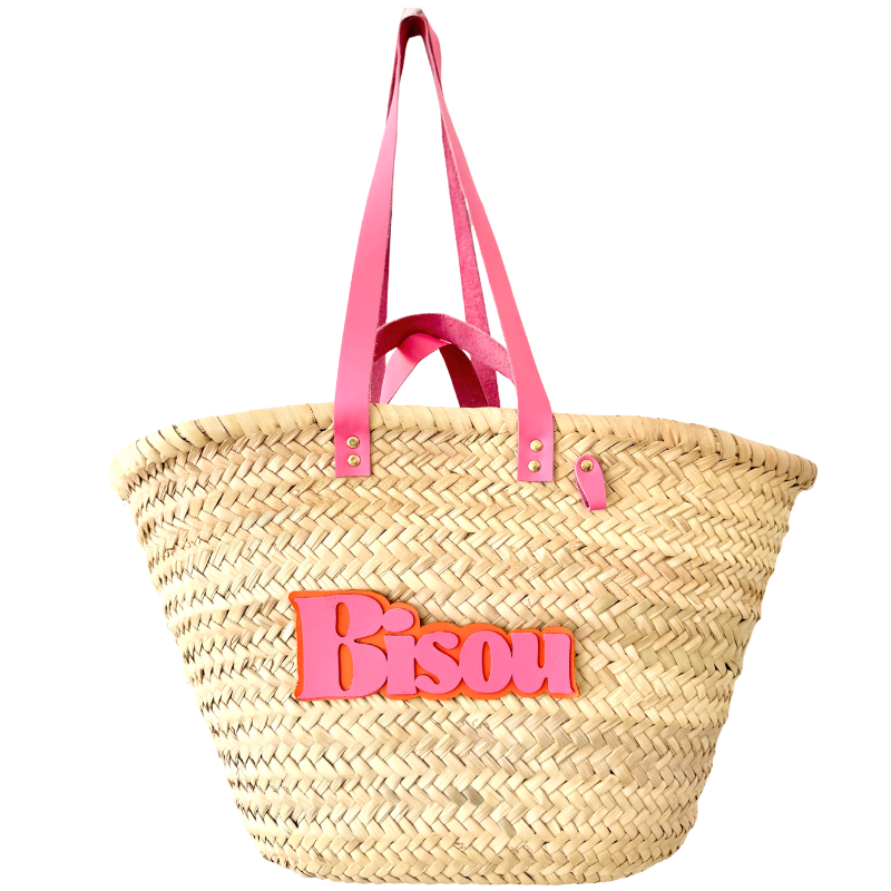 orange basket leather bisou message