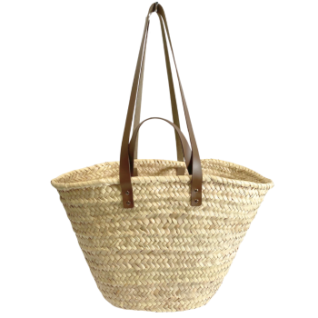 Brown leather LOUISE Basket