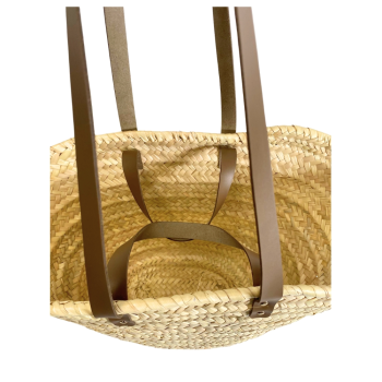 Brown leather LOUISE Basket