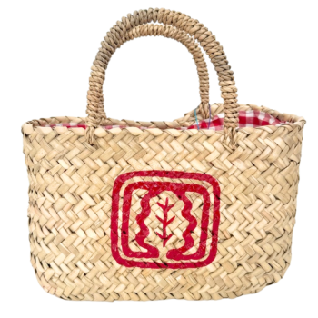 Ines de la Fressange Paris basket painted in red by maud fourier