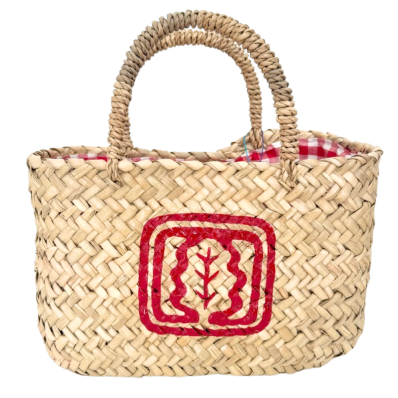 Ines de la Fressange Paris basket painted in red by maud fourier