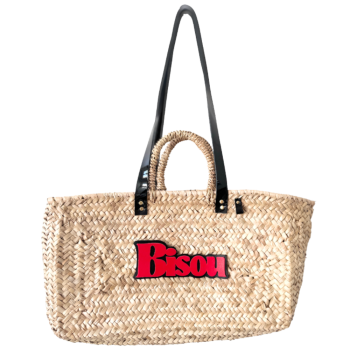 BISOU Straw Basket with...