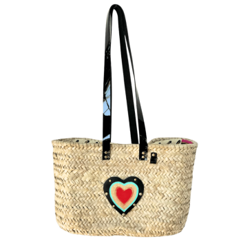 Sacred Heart Straw Basket...