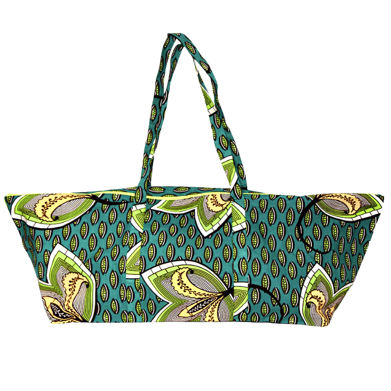 green yoga mat bag printed cotton