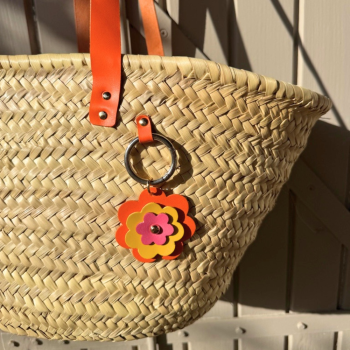 Bijou de panier fleur colorée fait main