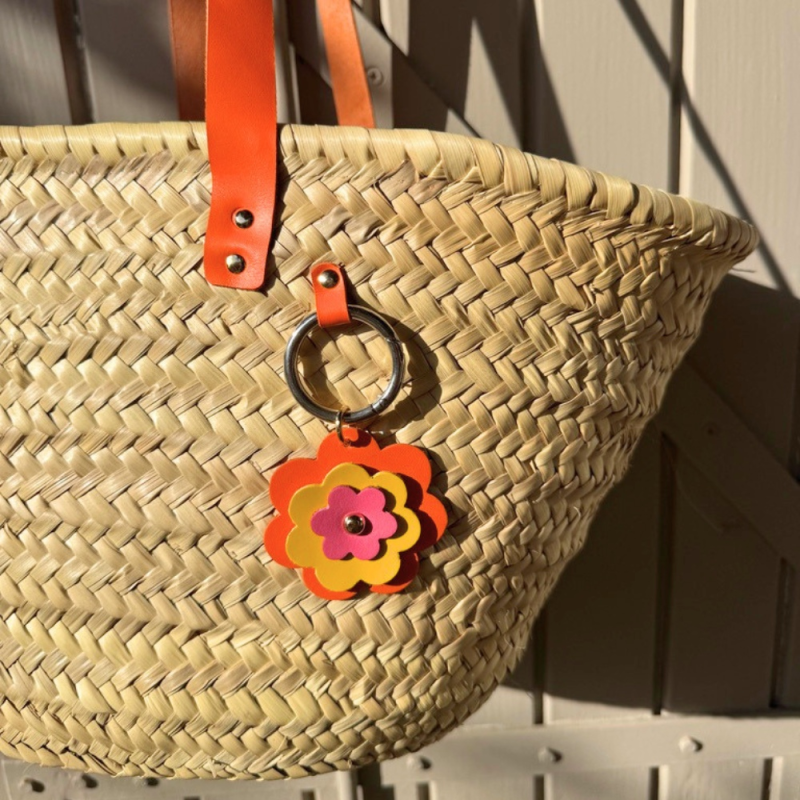 Bijou de panier fleur colorée fait main