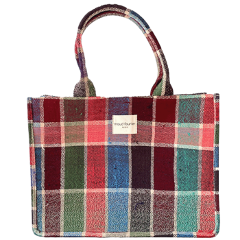 Grand cabas textile rose et fuchsia