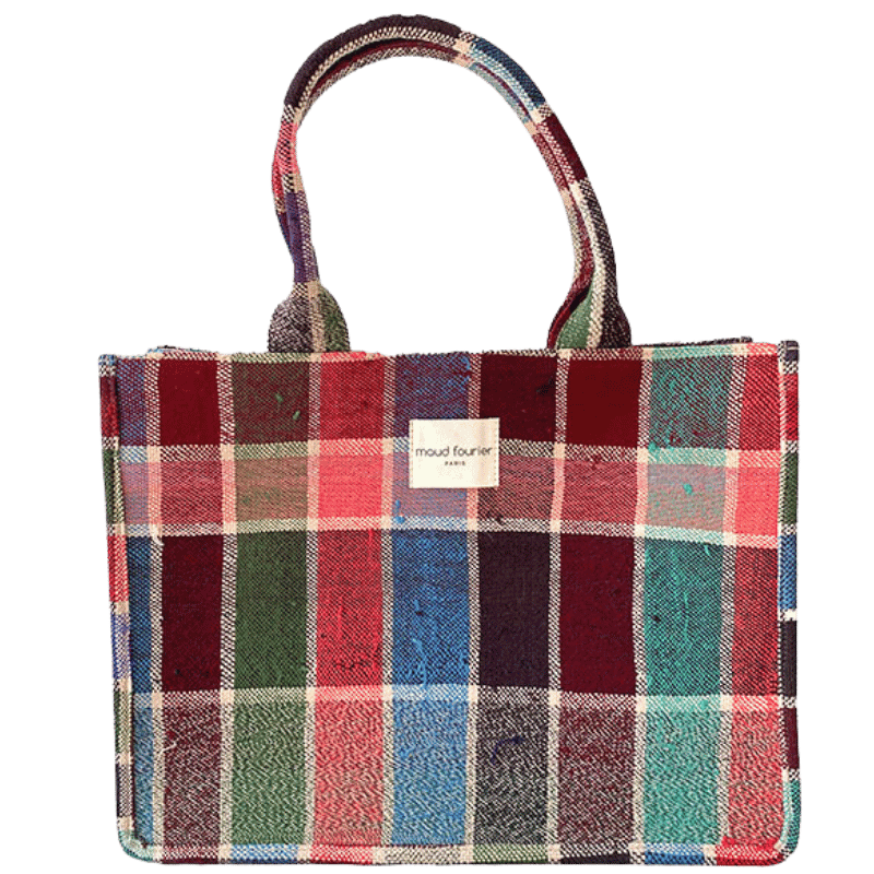 Grand cabas textile rose et fuchsia