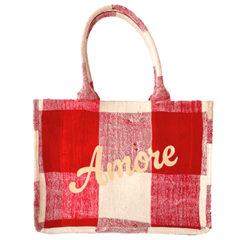 Red AMORE Moroccan Haik Tote