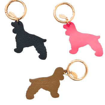 Upcycled leather dog bag charm