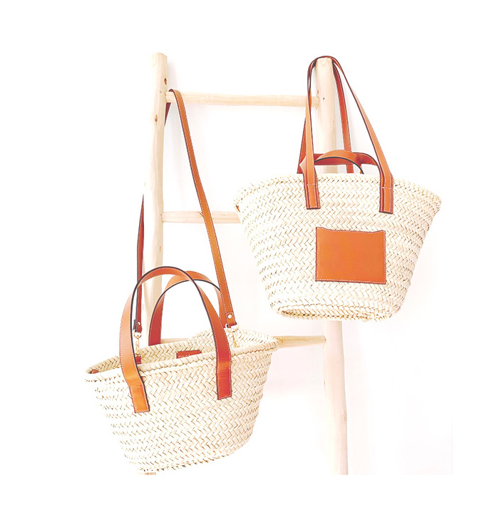 Luxury straw beach baskets Maud Fourier Paris