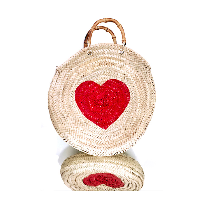 Handpainted Straw baskets by Maud fourier Paris